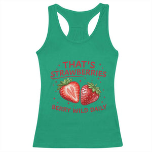That’s Strawberries Racerback Tank Top Summer Fruit Festival TS14 Irish Green Print Your Wear