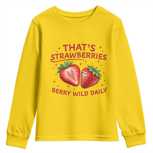 That’s Strawberries Youth Sweatshirt Summer Fruit Festival TS14 Daisy Print Your Wear