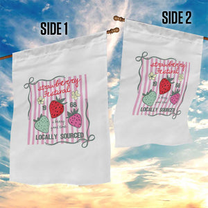 Strawberry Festival Garden Flag Summer Fruit Vibes TS14 Print Your Wear