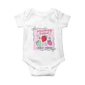 Strawberry Festival Baby Onesie Summer Fruit Vibes TS14 White Print Your Wear