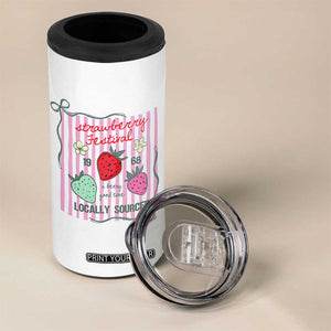Strawberry Festival 4 in 1 Can Cooler Tumbler Summer Fruit Vibes TS14 Print Your Wear