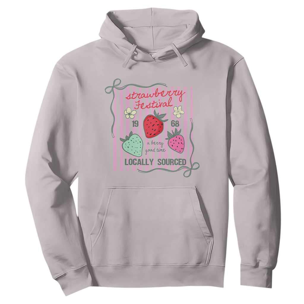Strawberry Festival Hoodie Summer Fruit Vibes TS14 Ice Gray Print Your Wear
