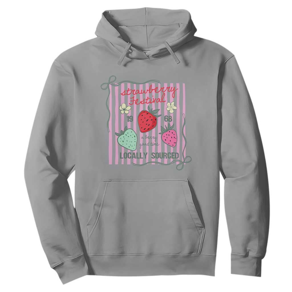 Strawberry Festival Hoodie Summer Fruit Vibes TS14 Sport Gray Print Your Wear