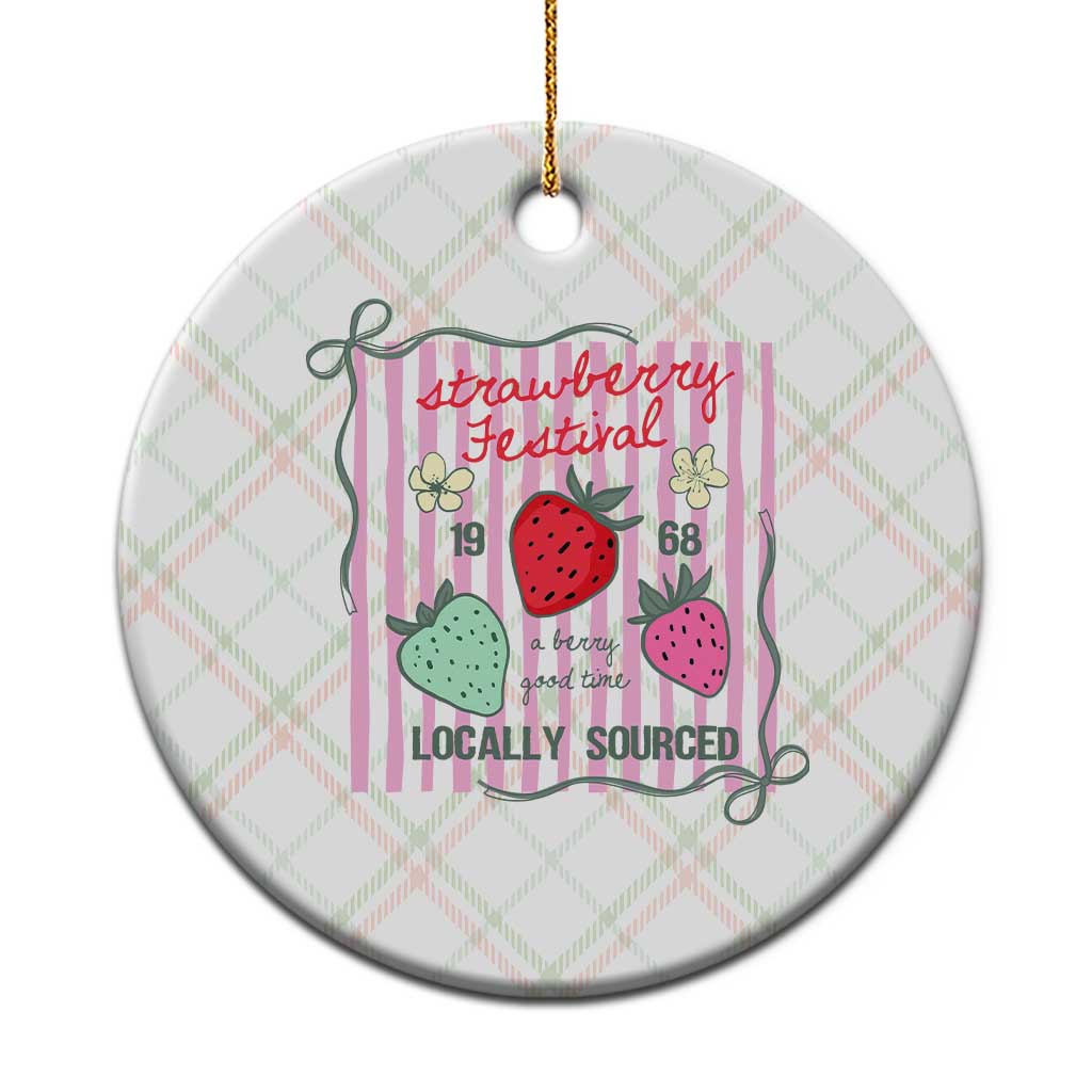Strawberry Festival Ceramic Ornament Summer Fruit Vibes TS14 1pc Christmas Plaid Print Your Wear