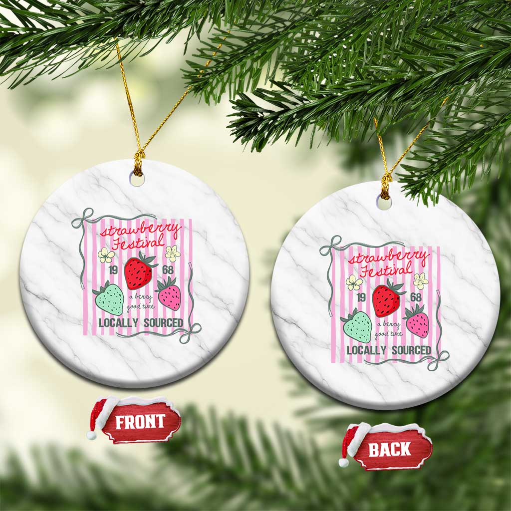 Strawberry Festival Ceramic Ornament Summer Fruit Vibes TS14 1pc White Marble Print Your Wear