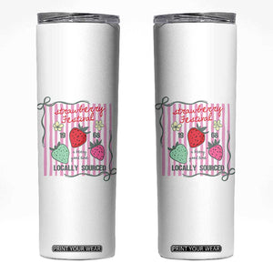 Strawberry Festival Skinny Tumbler Summer Fruit Vibes TS14 White Print Your Wear
