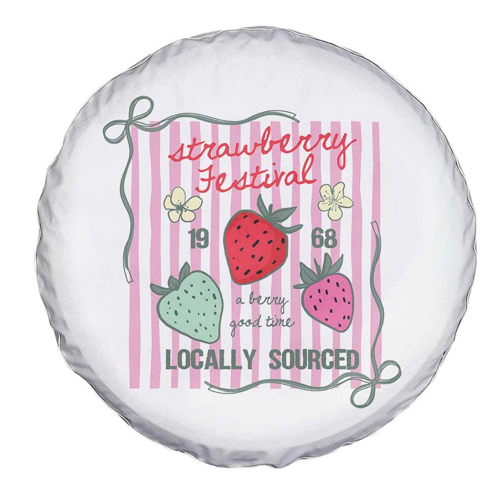 Strawberry Festival Spare Tire Cover Summer Fruit Vibes TS14 Print Your Wear