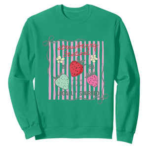 Strawberry Festival Sweatshirt Summer Fruit Vibes TS14 Irish Green Print Your Wear