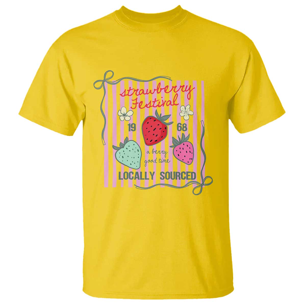 Strawberry Festival T Shirt Summer Fruit Vibes TS14 Daisy Print Your Wear