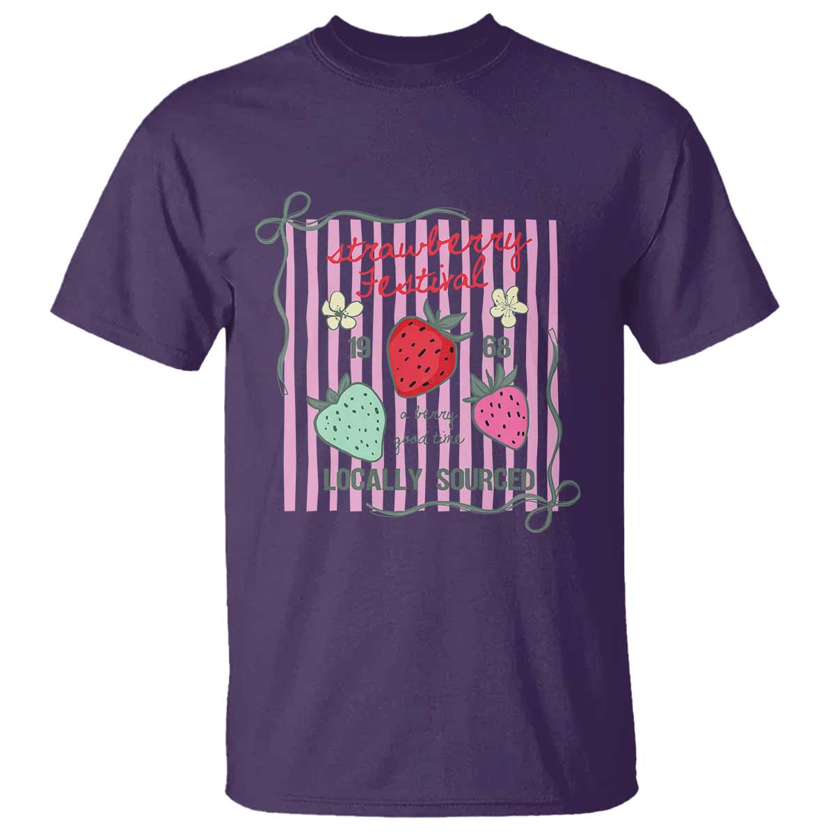 Strawberry Festival T Shirt Summer Fruit Vibes TS14 Purple Print Your Wear