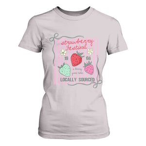 Strawberry Festival T Shirt For Women Summer Fruit Vibes TS14 Ice Gray Print Your Wear
