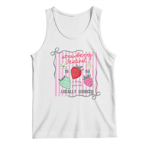 Strawberry Festival Tank Top Summer Fruit Vibes TS14 White Print Your Wear