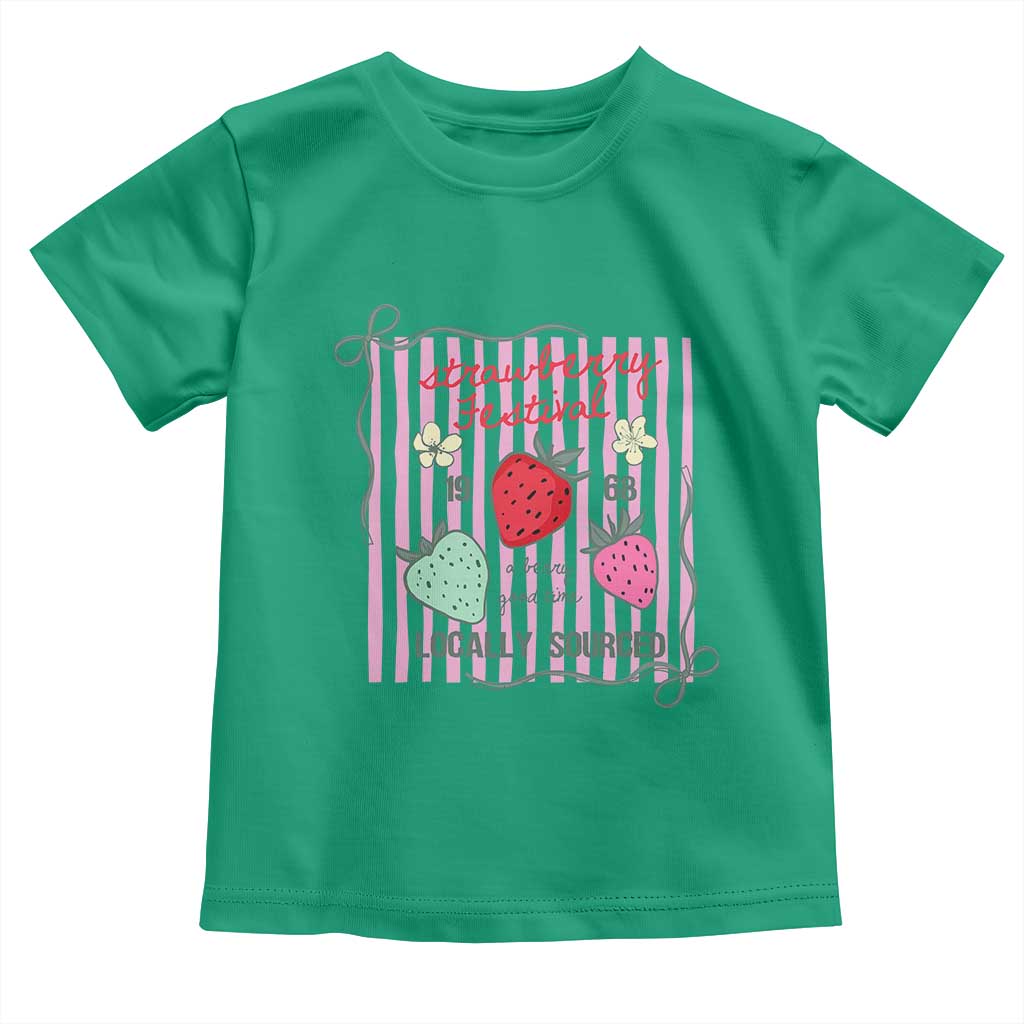 Strawberry Festival Toddler T Shirt Summer Fruit Vibes TS14 Irish Green Print Your Wear