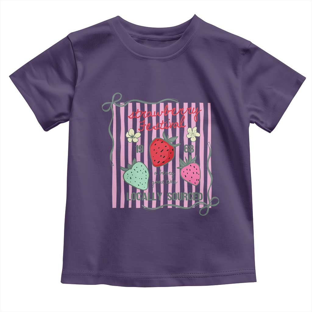 Strawberry Festival Toddler T Shirt Summer Fruit Vibes TS14 Purple Print Your Wear