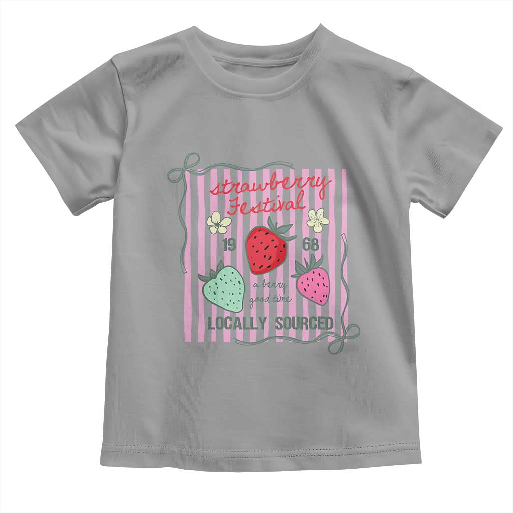 Strawberry Festival Toddler T Shirt Summer Fruit Vibes TS14 Sport Gray Print Your Wear