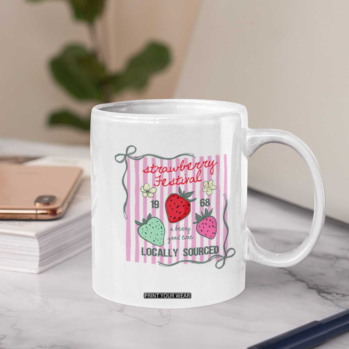 Strawberry Festival Coffee Mug Summer Fruit Vibes TS14 Print Your Wear