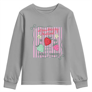 Strawberry Festival Youth Sweatshirt Summer Fruit Vibes TS14 Sport Gray Print Your Wear