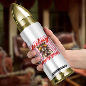 Feeling Berry Good Bullet Tumbler Funny Raccoon Strawberry Summer Vibes TS14 Print Your Wear