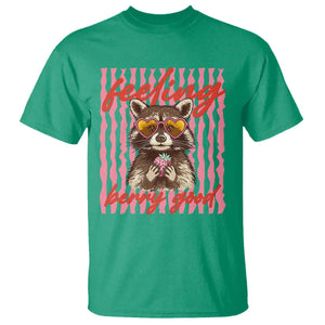 Feeling Berry Good T Shirt Funny Raccoon Strawberry Summer Vibes TS14 Irish Green Print Your Wear