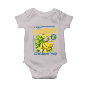 That's Bananas Baby Onesie Funny Banana Summer Fruit Food Pun TS14 Ice Gray Print Your Wear