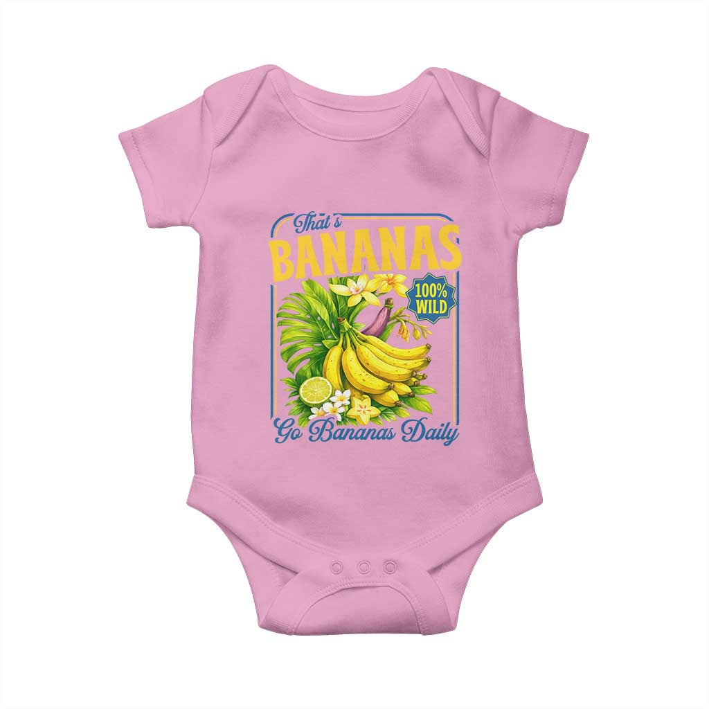 That's Bananas Baby Onesie Funny Banana Summer Fruit Food Pun TS14 Light Pink Print Your Wear