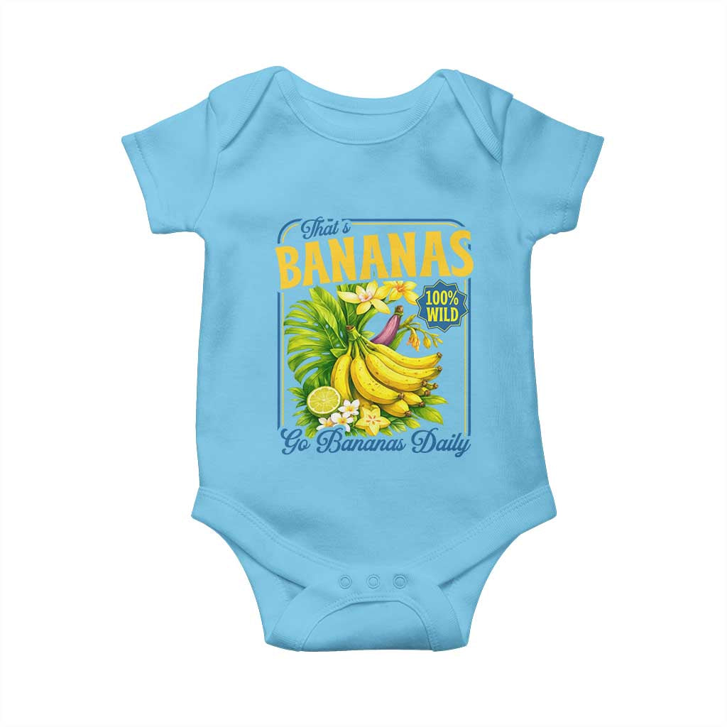 That's Bananas Baby Onesie Funny Banana Summer Fruit Food Pun TS14 Sky Print Your Wear