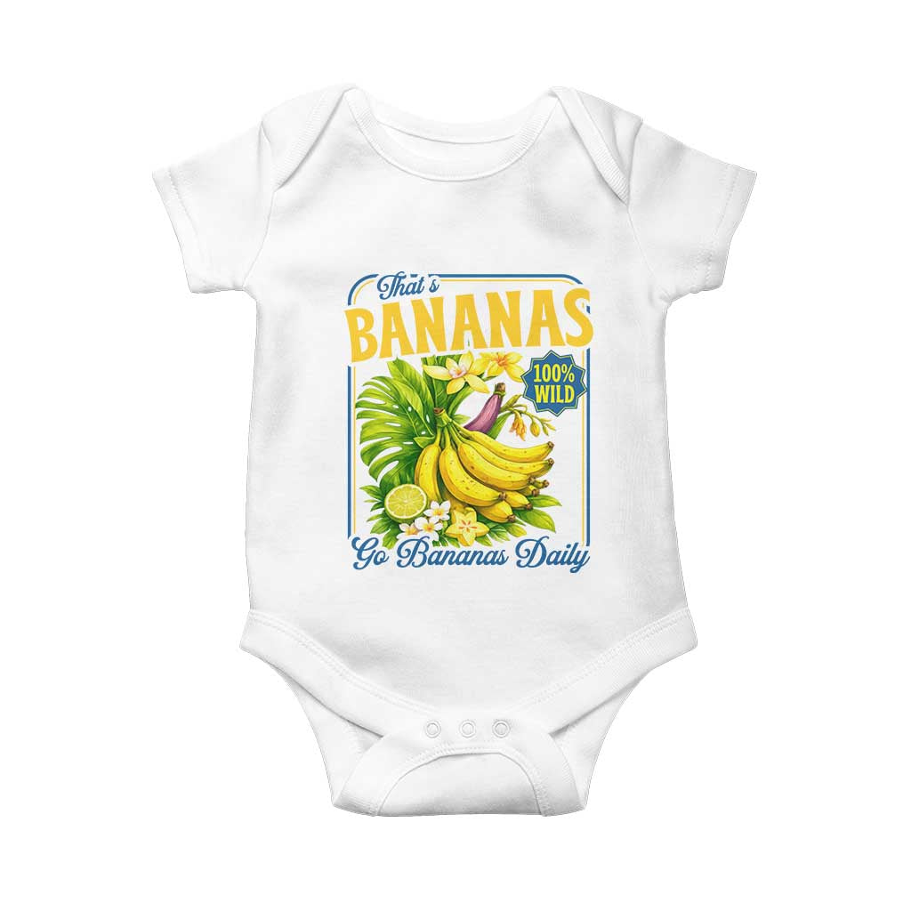 That's Bananas Baby Onesie Funny Banana Summer Fruit Food Pun TS14 White Print Your Wear