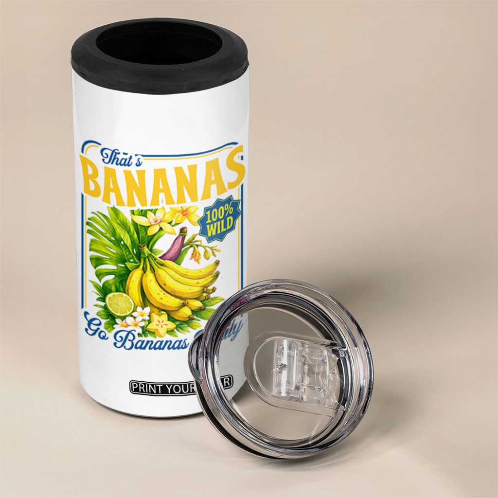 That's Bananas 4 in 1 Can Cooler Tumbler Funny Banana Summer Fruit Food Pun TS14 Print Your Wear
