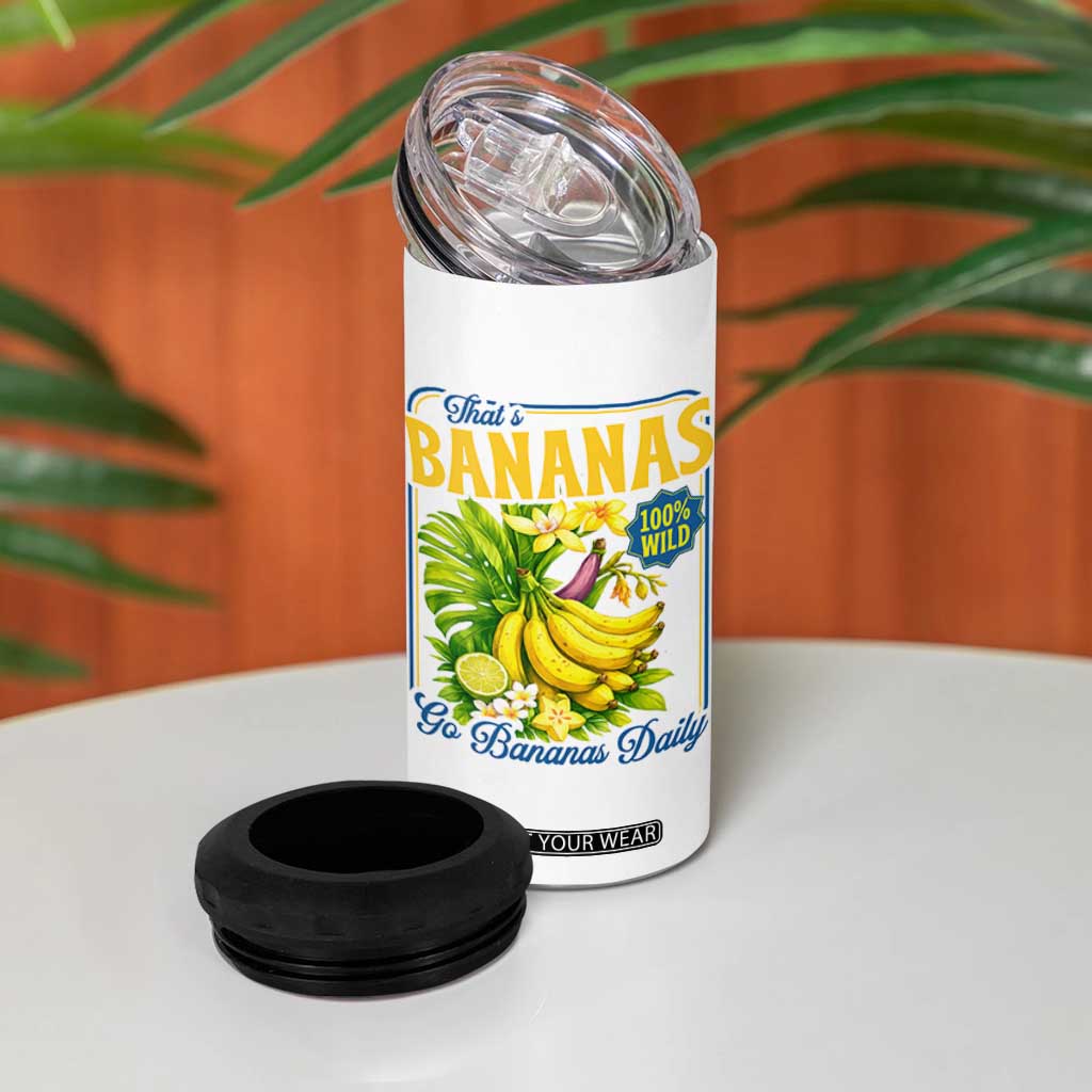 That's Bananas 4 in 1 Can Cooler Tumbler Funny Banana Summer Fruit Food Pun TS14 Print Your Wear