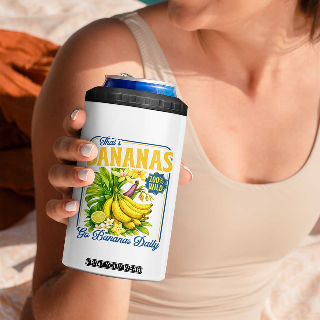 That's Bananas 4 in 1 Can Cooler Tumbler Funny Banana Summer Fruit Food Pun TS14 Print Your Wear