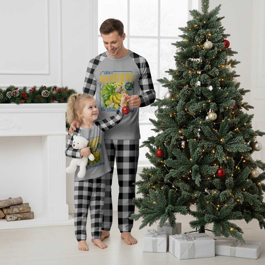 That's Bananas Plaid Pajama Set Funny Banana Summer Fruit Food Pun TS14 White Plaid Print Your Wear