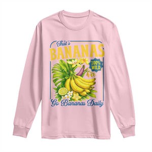That's Bananas Long Sleeve Shirt Funny Banana Summer Fruit Food Pun TS14 Light Pink Print Your Wear