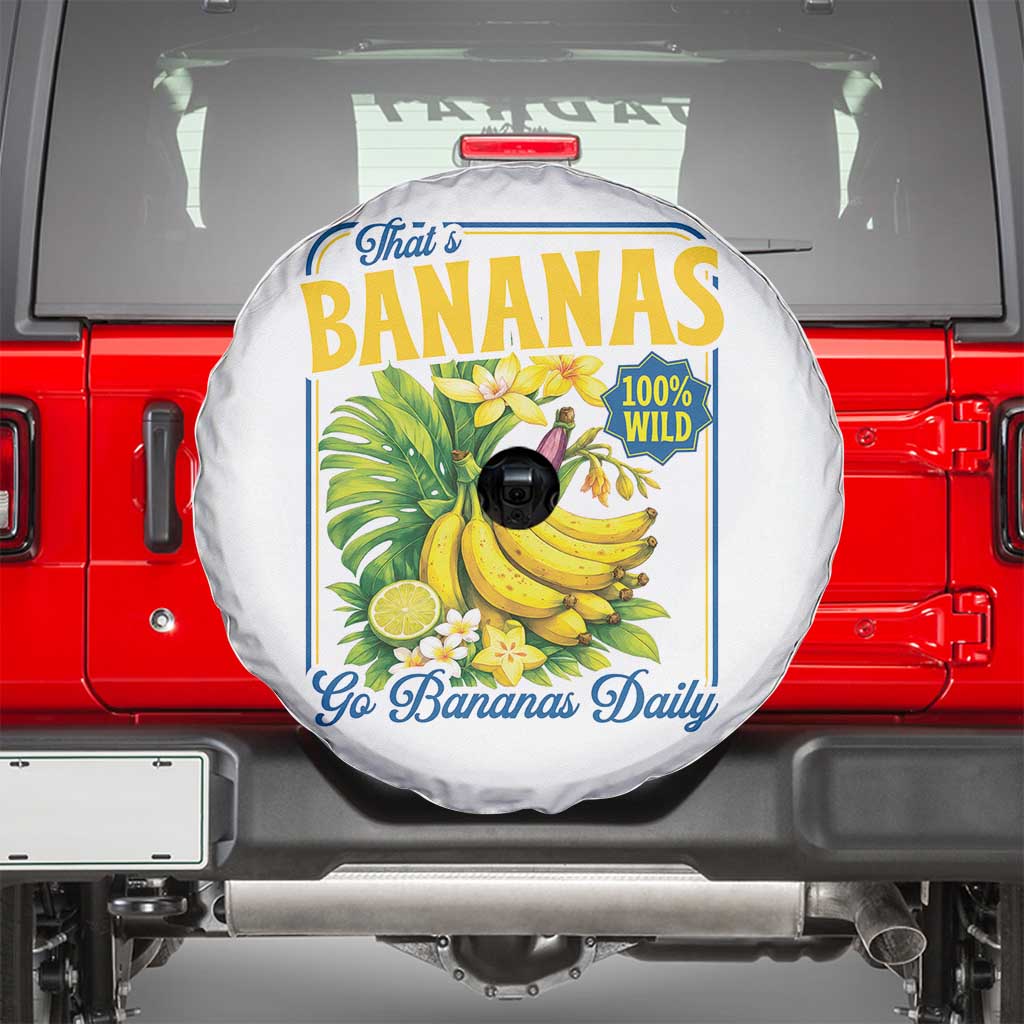 That's Bananas Spare Tire Cover Funny Banana Summer Fruit Food Pun TS14 White Print Your Wear
