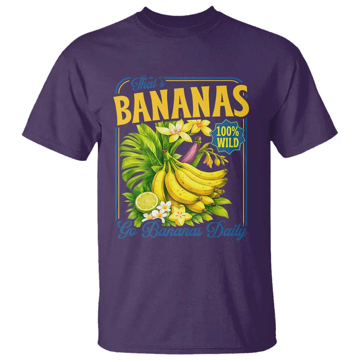 That's Bananas T Shirt Funny Banana Summer Fruit Food Pun TS14 Purple Print Your Wear