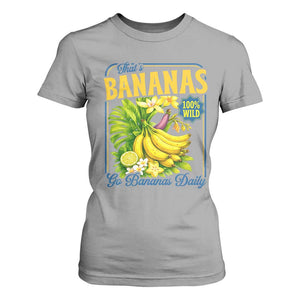 That's Bananas T Shirt For Women Funny Banana Summer Fruit Food Pun TS14 Sport Gray Print Your Wear