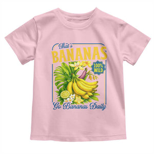 That's Bananas Toddler T Shirt Funny Banana Summer Fruit Food Pun TS14 Light Pink Print Your Wear