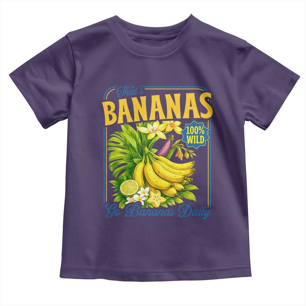 That's Bananas Toddler T Shirt Funny Banana Summer Fruit Food Pun TS14 Purple Print Your Wear