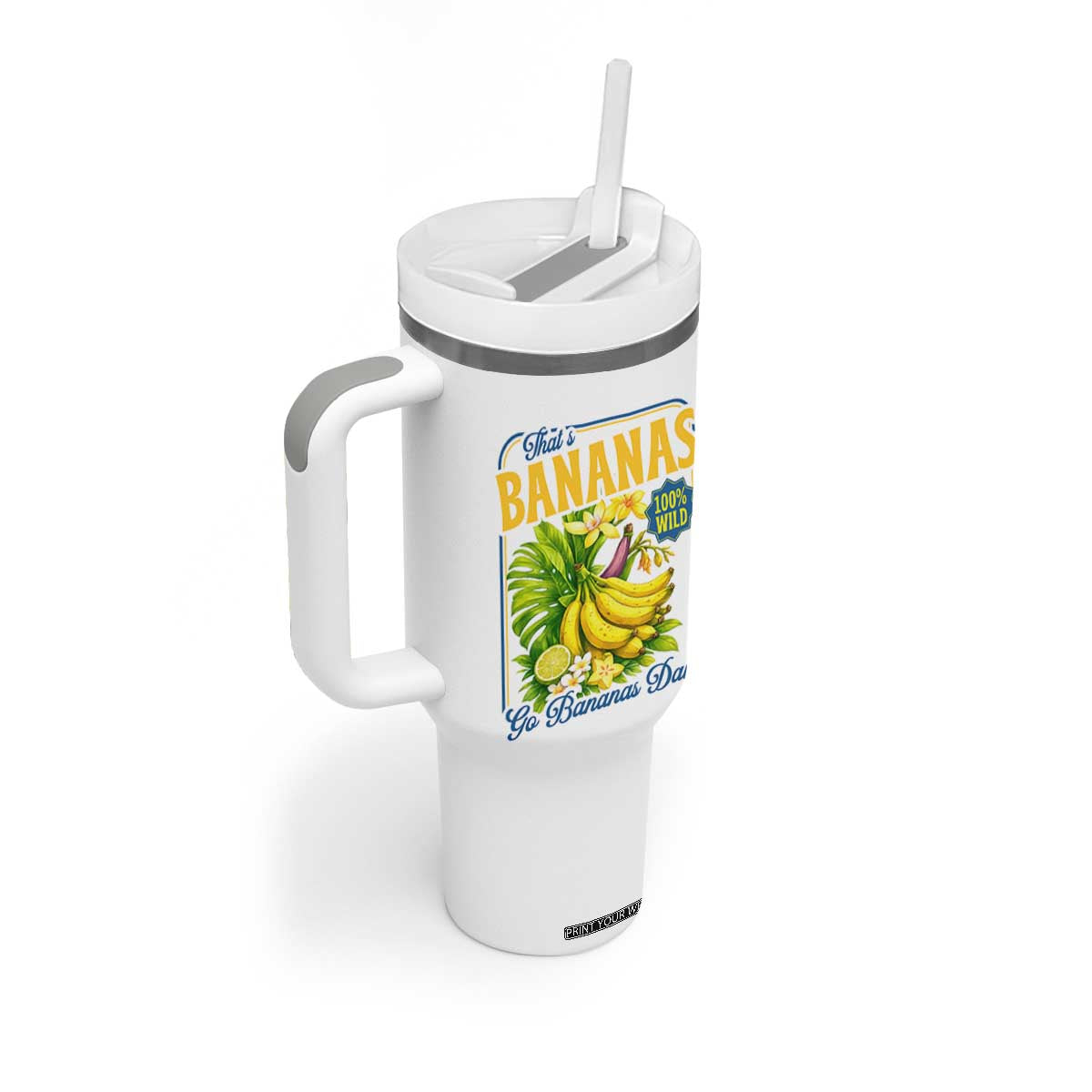 That's Bananas Tumbler With Handle Funny Banana Summer Fruit Food Pun TS14 Print Your Wear