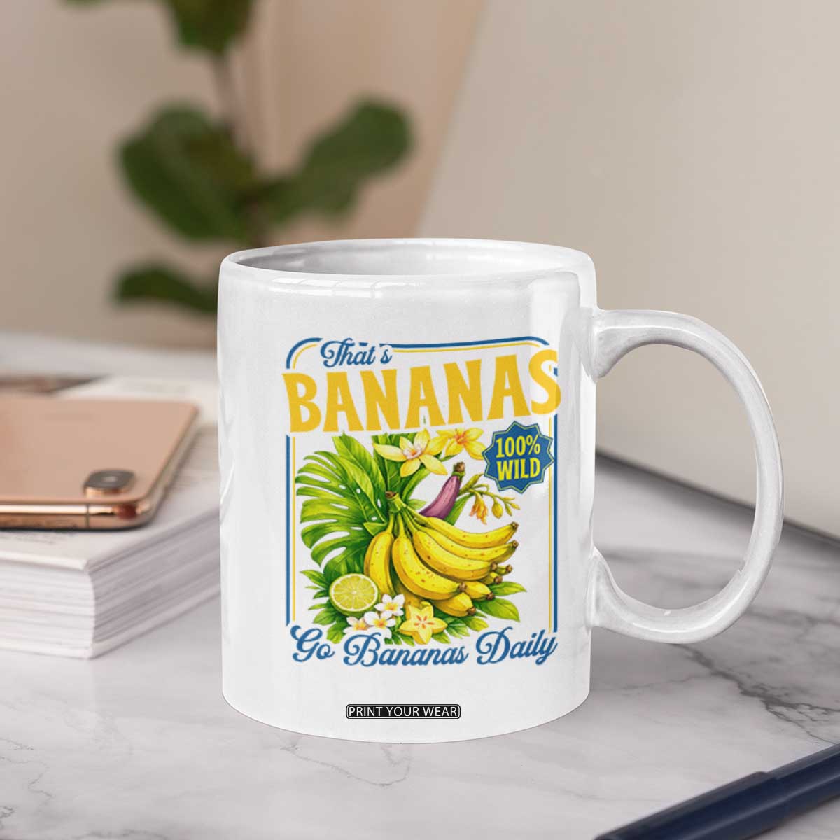 That's Bananas Coffee Mug Funny Banana Summer Fruit Food Pun TS14 Print Your Wear