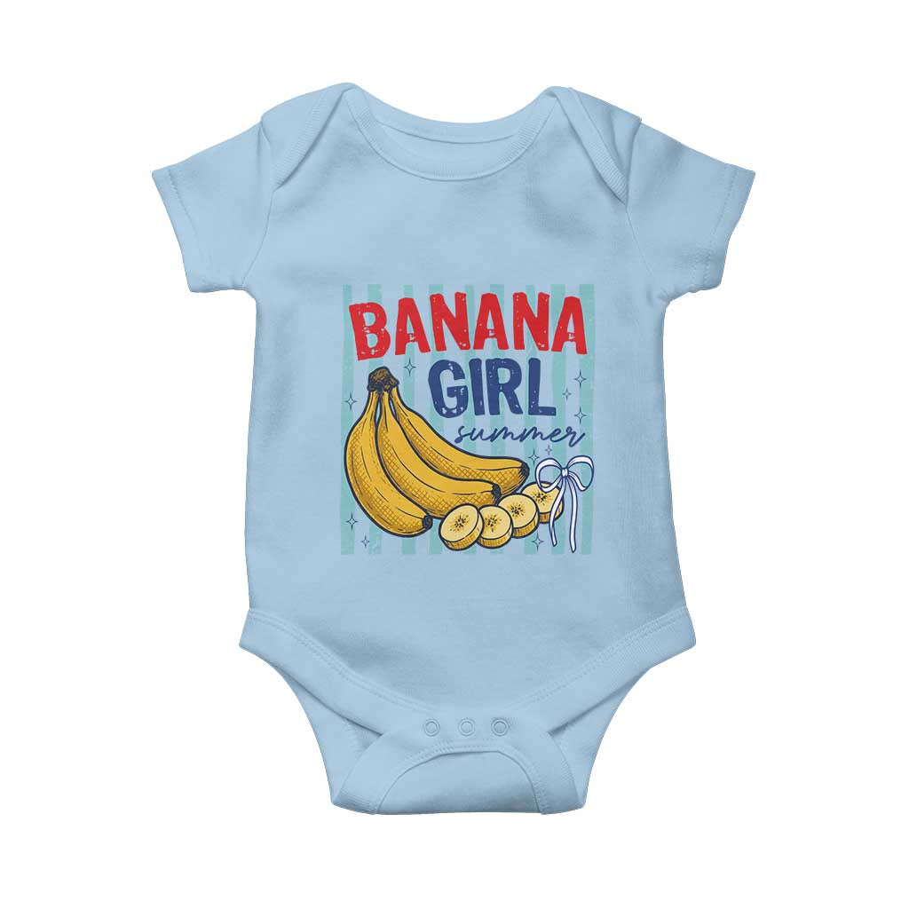 Banana Girl Summer Baby Onesie Summer Fruit Beach Vacation TS14 Light Blue Print Your Wear