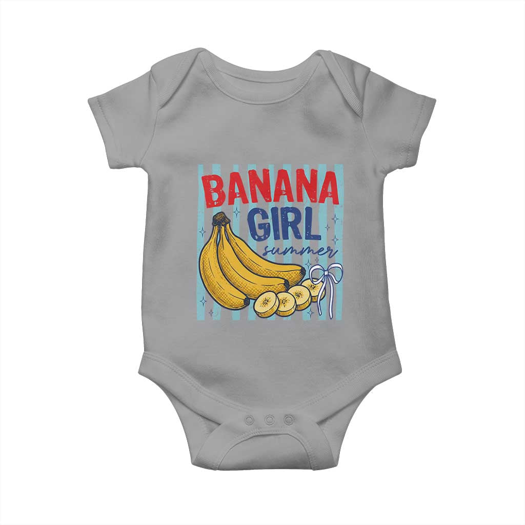Banana Girl Summer Baby Onesie Summer Fruit Beach Vacation TS14 Sport Gray Print Your Wear