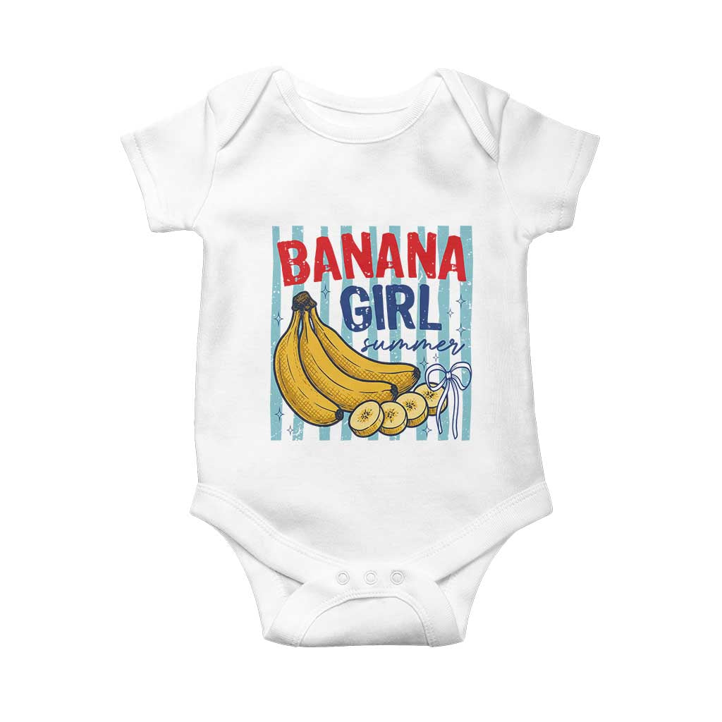 Banana Girl Summer Baby Onesie Summer Fruit Beach Vacation TS14 White Print Your Wear