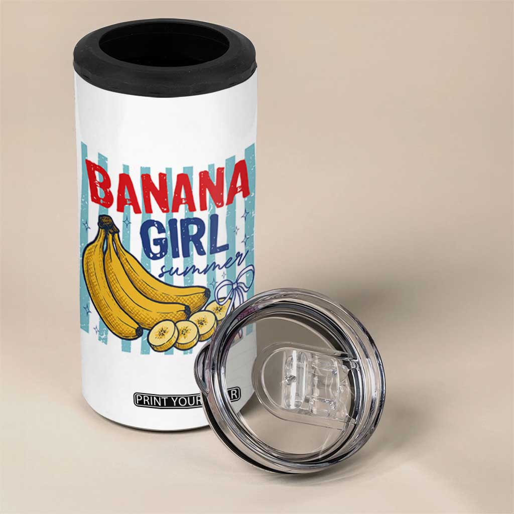Banana Girl Summer 4 in 1 Can Cooler Tumbler Summer Fruit Beach Vacation TS14 Print Your Wear