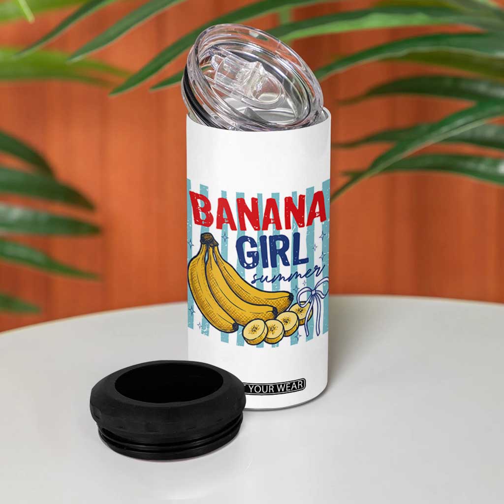 Banana Girl Summer 4 in 1 Can Cooler Tumbler Summer Fruit Beach Vacation TS14 Print Your Wear