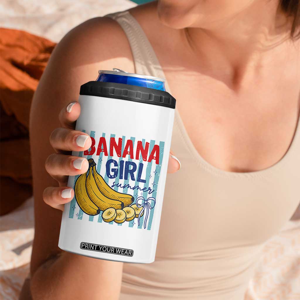 Banana Girl Summer 4 in 1 Can Cooler Tumbler Summer Fruit Beach Vacation TS14 Print Your Wear