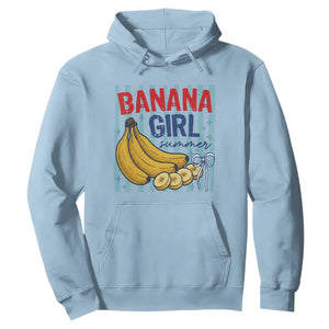 Banana Girl Summer Hoodie Summer Fruit Beach Vacation TS14 Light Blue Print Your Wear