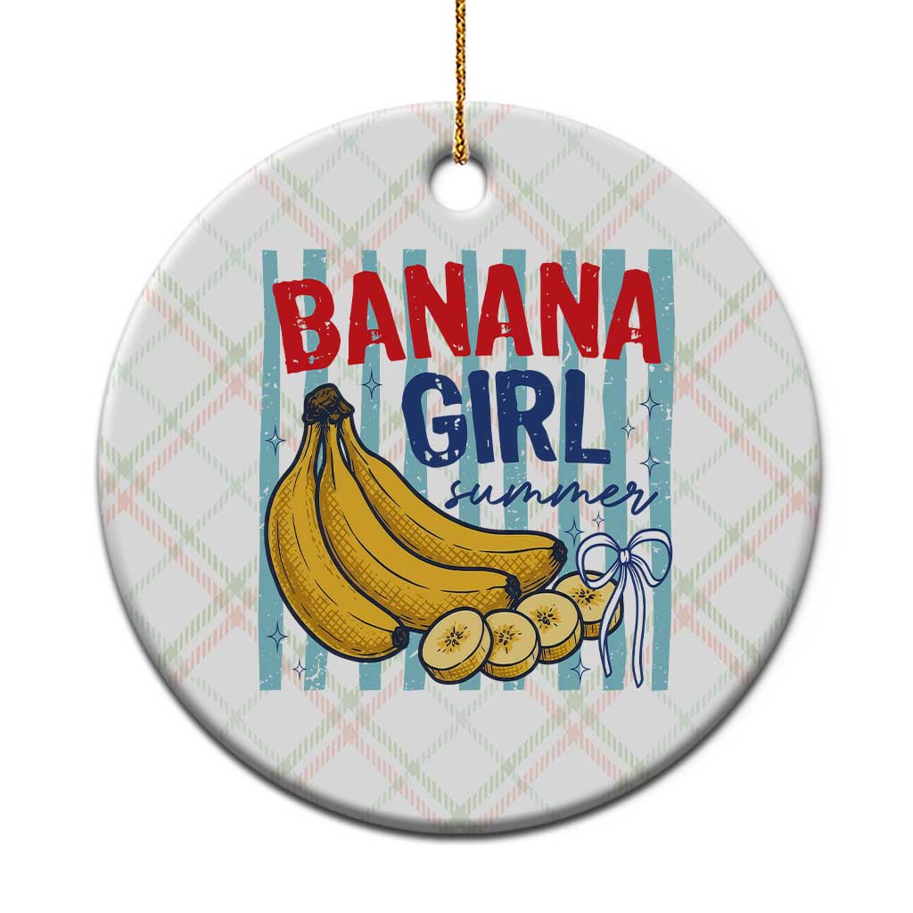Banana Girl Summer Ceramic Ornament Summer Fruit Beach Vacation TS14 1pc Christmas Plaid Print Your Wear