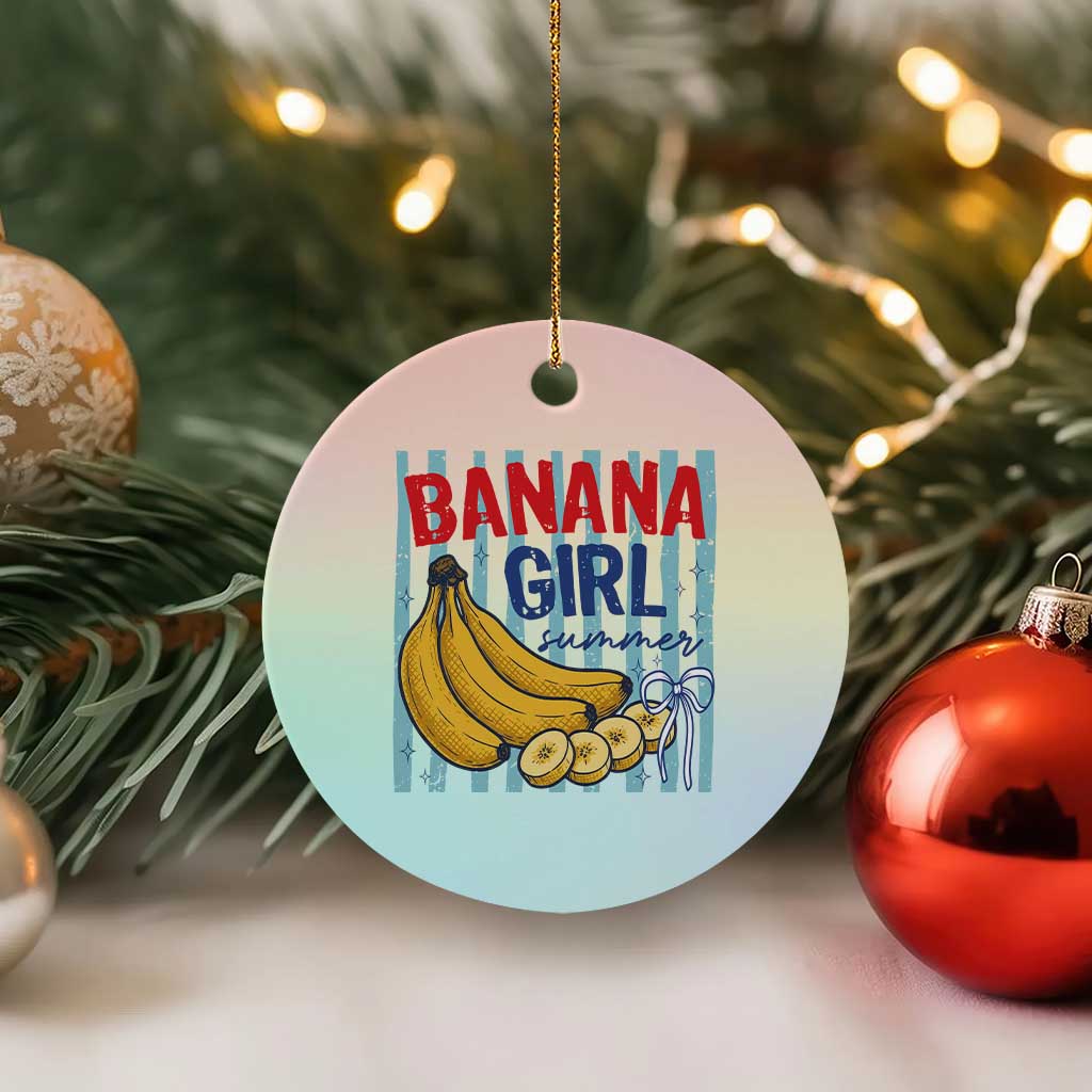 Banana Girl Summer Ceramic Ornament Summer Fruit Beach Vacation TS14 1pc Pastel Print Your Wear