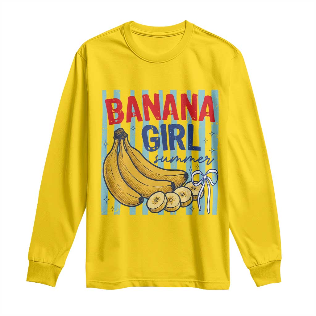 Banana Girl Summer Long Sleeve Shirt Summer Fruit Beach Vacation TS14 Daisy Print Your Wear