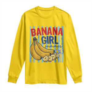 Banana Girl Summer Long Sleeve Shirt Summer Fruit Beach Vacation TS14 Daisy Print Your Wear